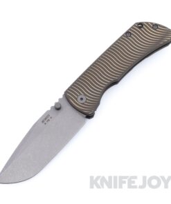 McNees Knives PM Mac2 3.5"- Gen2 Magnacut Drop Point Blade Swerve Pattern Bronze Anodize