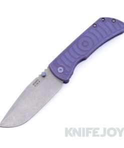 McNees Knives PM Mac2 3.5"- Gen2 Magnacut Drop Point Blade Shockwave Pattern Violet Anodize