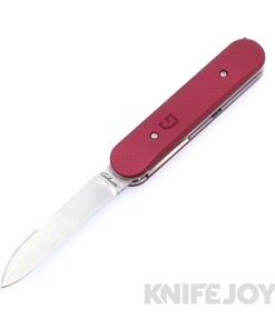 Chuck Gedraitis Custom Knives Switch Army Switchblade Knife Nitro-V Drop Point Blade with Red Aluminum Scales / Ti Liners and Hardware