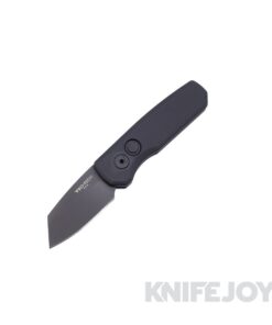 Pro-tech Knives PTR5203 Auto Runt 5 DLC Black 20CV Reverse Tanto Blade with Black Handle