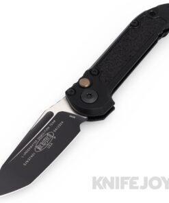 MICROTECH 1136-1T Auto L.U.D.T. GEN III Auto Tanto Edge Tactical Black Standard Blade with Black Aluminum Handles