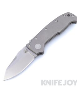 Demko Knives MGAD20 Compact Magnacut Clip Point STUD ONLY Blade with Smooth Titanium Handles
