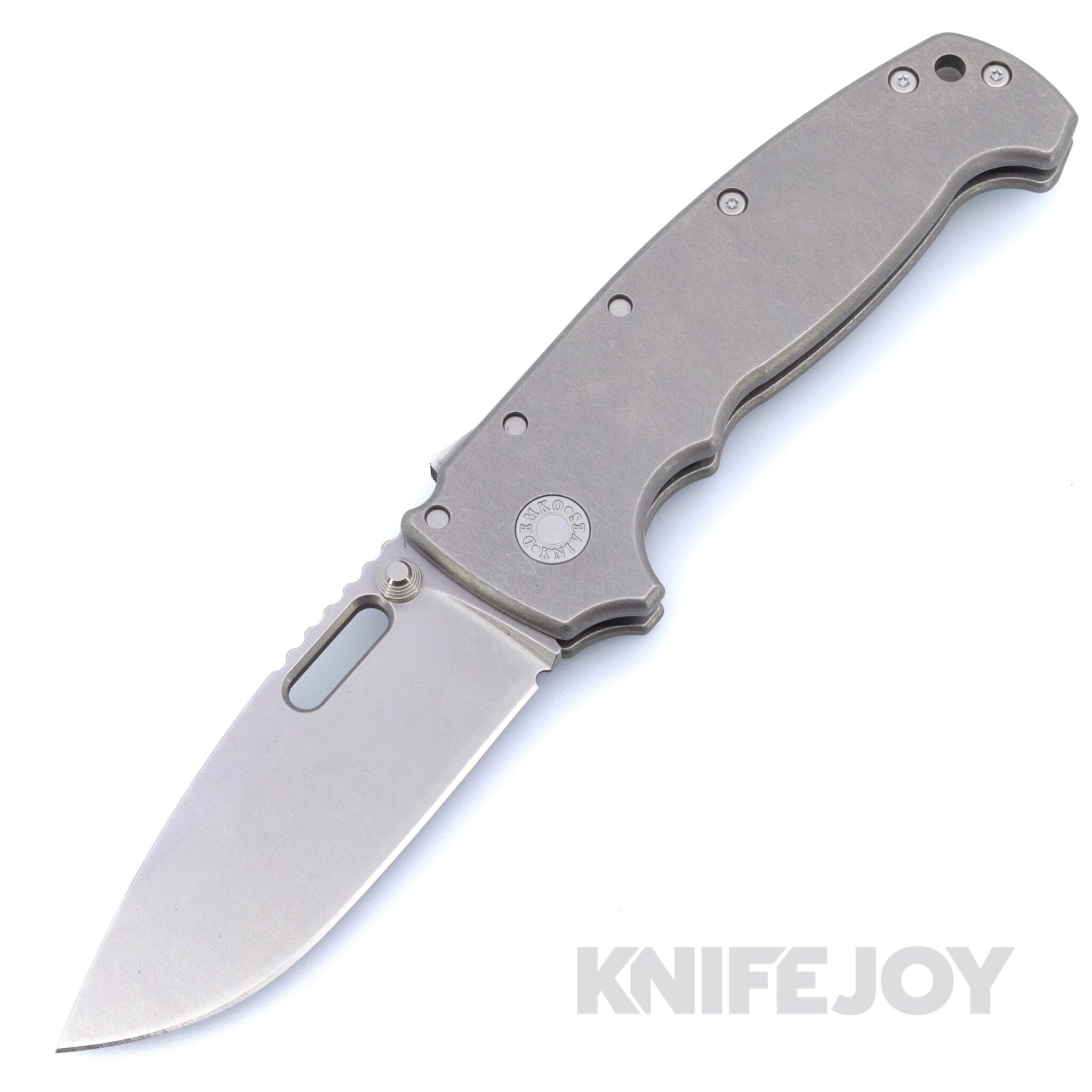 Demko Knives MGAD20 XL Drop Point Magnacut Blade with Titanium Smooth Handles