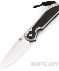 Chris Reeve Knives Large Sebenza 31 Drop Point Magnacut Blade with Bog Oak Inlay/ Polished Titanium Handles