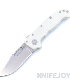 Demko Knives MGAD20S Clip Point 20CV Blade with White Textured G10 Handles