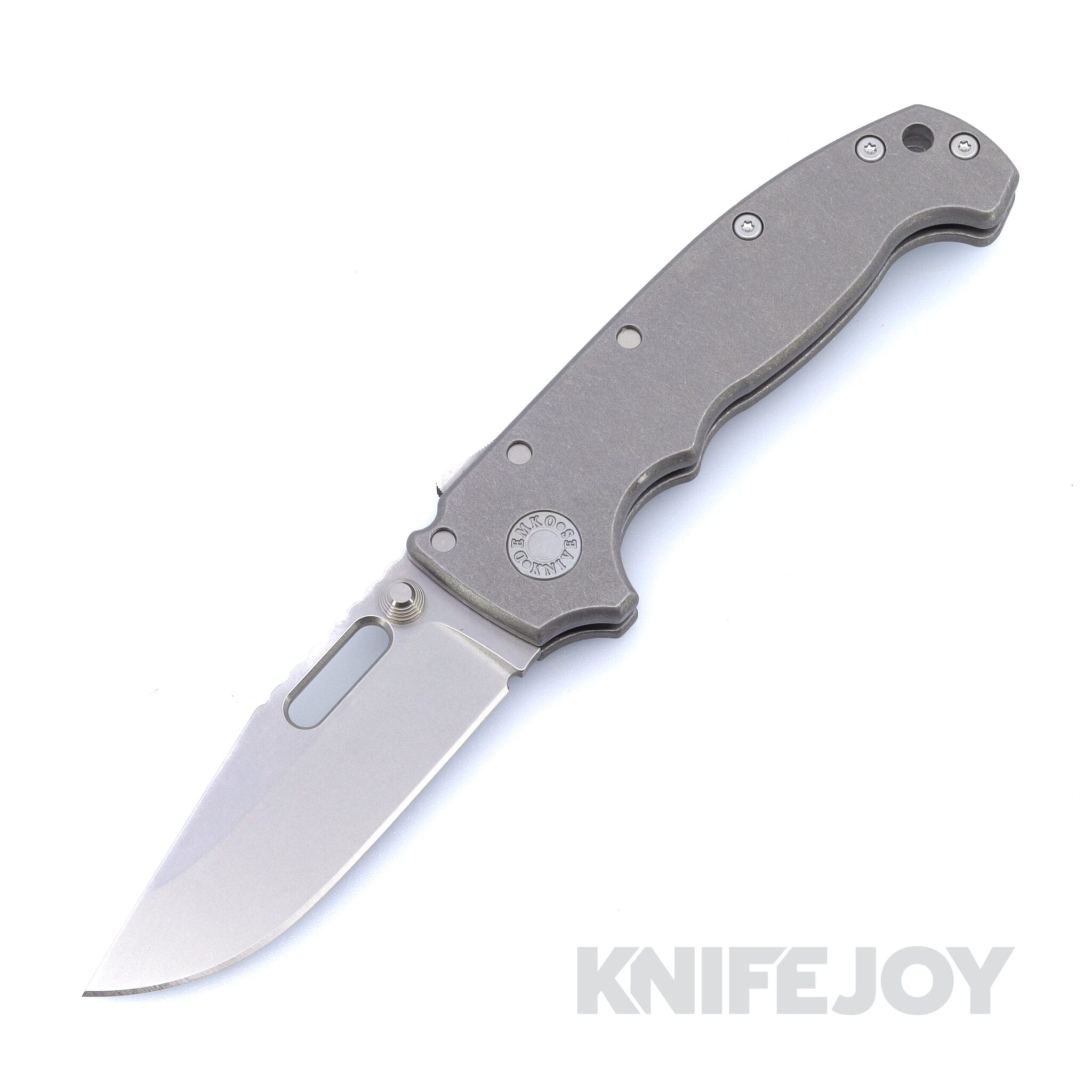 Demko Knives MGAD20S Clip Point 20CV Blade with Titanium Smooth Handles