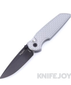 Pro-tech Knives NYCKS.INT.1 Tactical Response 3 Integrity NYCKS 2025 Double Thumbstud Manual DLC Wash S35VN Blade with Grey Relic Textured Handle and Black Hardware