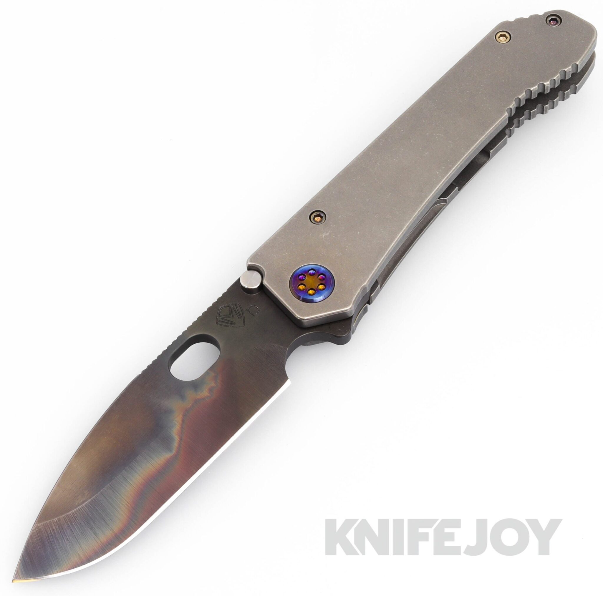 Medford Knives 187DP D2 Vulcan Blade with Old School Tumbled Handles/ Flamed Hardware and Clip