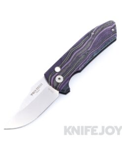 Pro-tech Knives SBR-Unique Micarta SBR S35VN with Unique Purple Wave Micarta Handles and Black Back / Satin Hardware