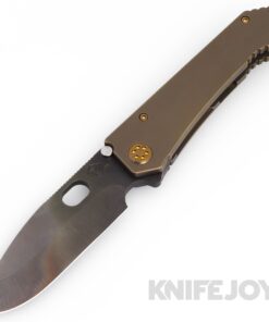 Medford Knives 187DP D2 Vulcan Blade with Old School Bronze Handles/ Bronze Hardware and Clip