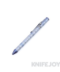 Fellhoelter / Captain Axel Tibolt Engraved Blue / White Sine Wave Titanium Pen
