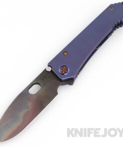 Medford Knives 187DP D2 Vulcan Blade with Old School Blue Handles/ Flamed Hardware and Clip