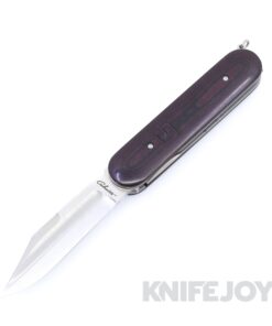 Chuck Gedraitis Custom Knives Switch Army Switchblade Knife Nitro-V Clip Point Blade with Black / Red Richlite Scales / Ti Liners and Hardware