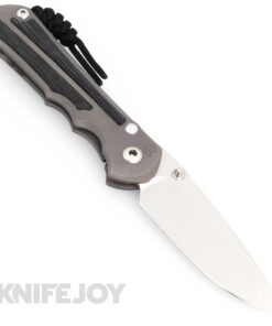 Chris Reeve Knives Large Inkosi Drop Point Left Hand Magnacut Blade with Black Canvas Micarta Inlay Titanium Handles