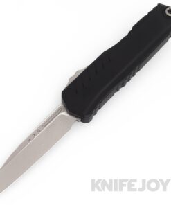 MICROTECH 1241-10AP Cypher II Auto OTF Single Edge Apocalyptic Standard Blade with Black Aluminum Handles