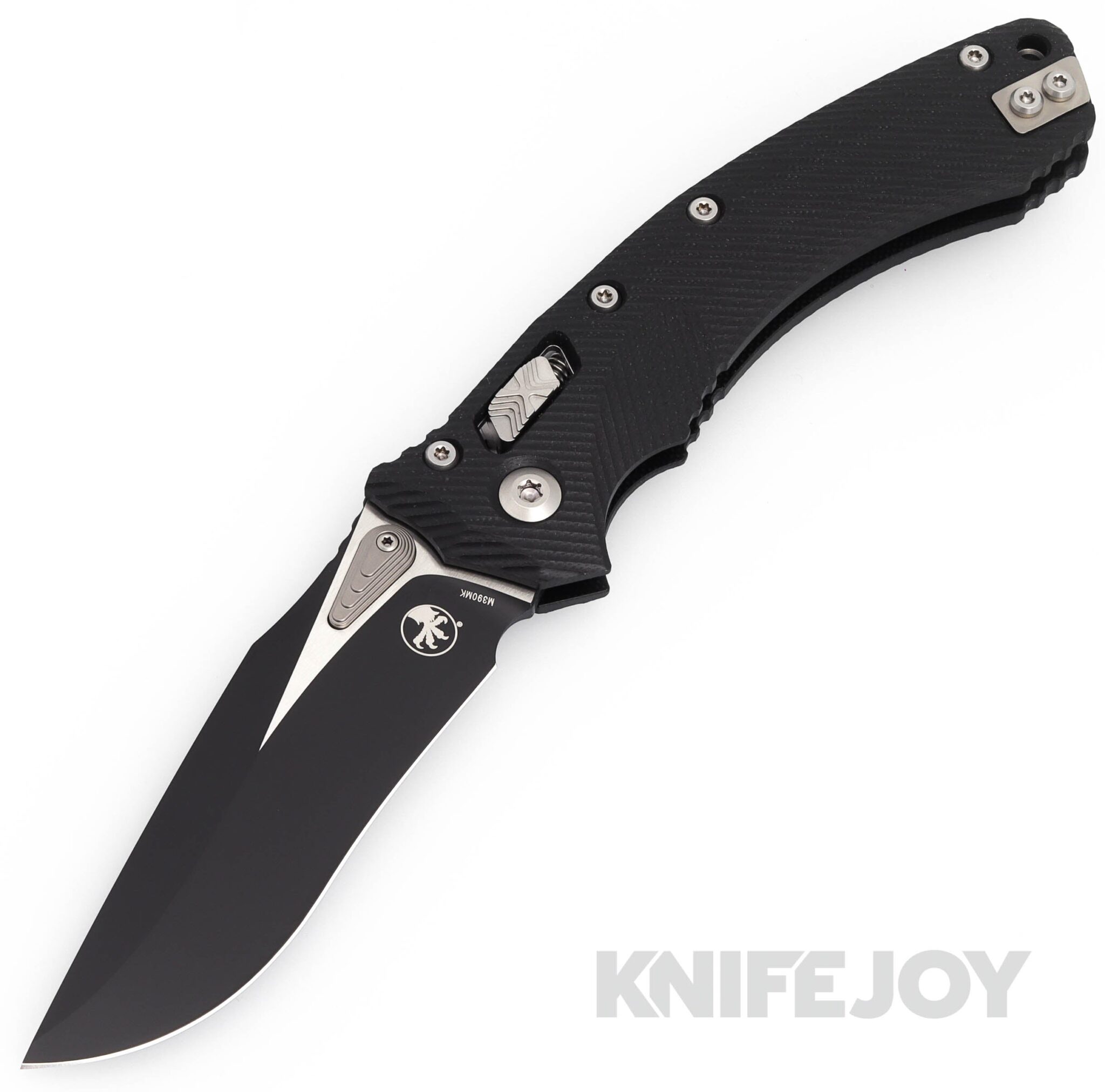 MICROTECH 137RL-1FLGTBK Amphibian RAM-LOK Folder Black Standard Blade with Fluted Black G10 Handles