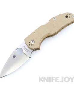 Spyderco C41MPCW5 Native 5 Cru-Wear Blade with Brown Canvas Micarta Scales