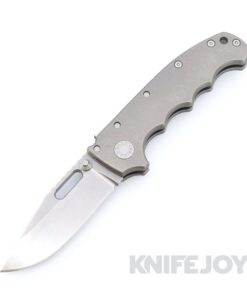 Demko Knives MGAD20 V1 Clip Point Magnacut Blade with Finger Groove Titanium Smooth Handles
