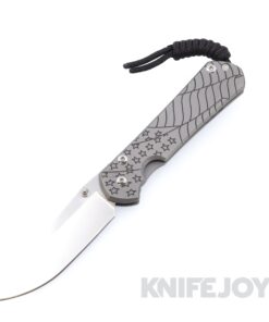 Chris Reeve Knives Small Sebenza 31 Drop Point Magnacut Blade with "Forever Flag" Graphic Design Titanium Handles