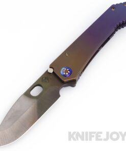 Medford Knives 187DP D2 Vulcan Drop Point Blade with Old School Brz-Vio Fade Handles/ Flamed Hardware/ Brz-Vio Fade Clip