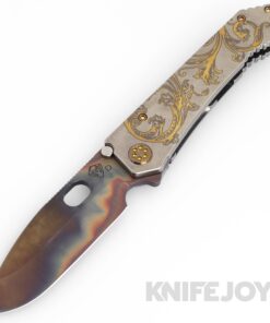 Medford Knives 187DP D2 Vulcan Drop Point Blade with Tumbled "Bronze Filigree" Handles/ Brz Hardware/ Filigree Clip