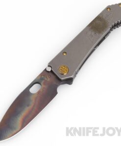 Medford Knives 187DP D2 Vulcan Drop Point Blade with Tumbled Sunflower Handles/ Bronze Hardware and Clip