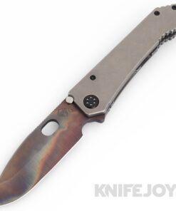 Medford Knives 187DP D2 Vulcan Drop Point Blade with Old School Tumbled Handles/ Black Hardware/ DLC Clip