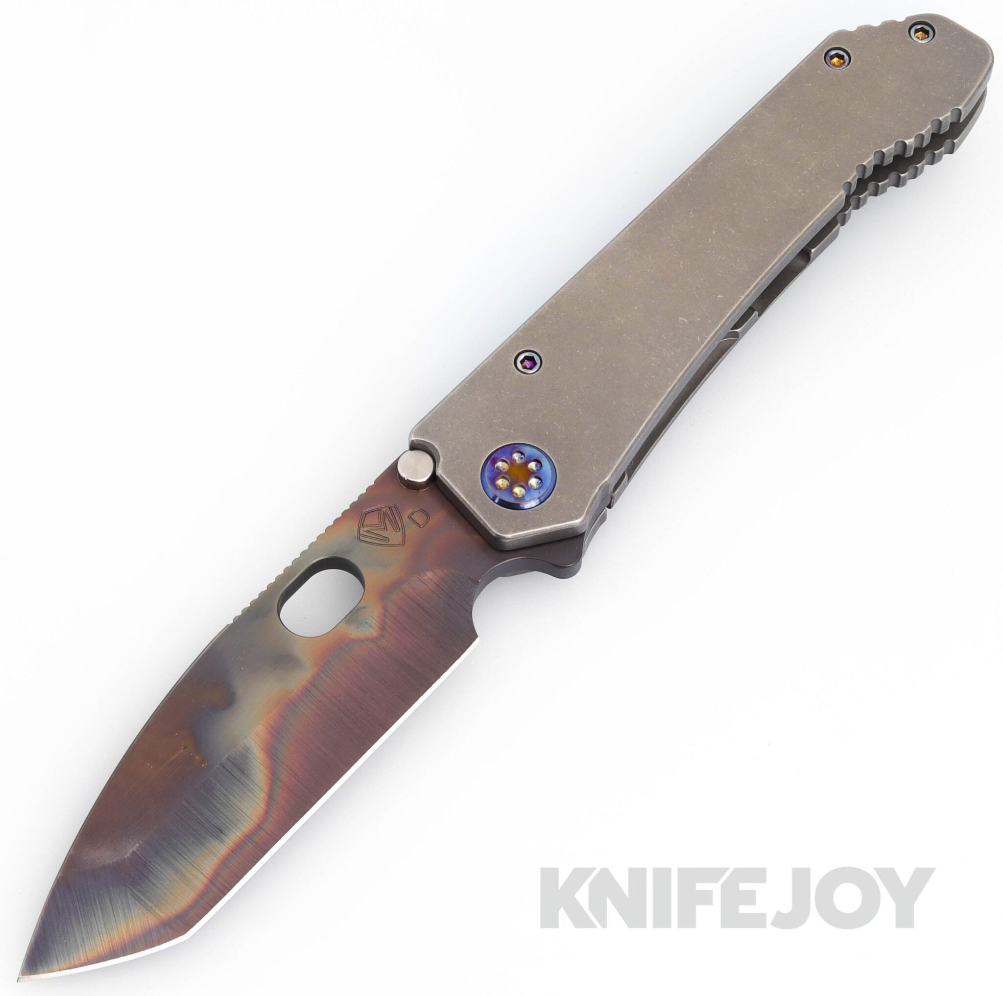 Medford Knives 187DPT D2 Vulcan Tanto Blade with Old School Tumbled Handles/ Flamed Hardware and Clip