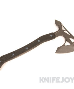Hoback Knives HOB4216 Ps2 Axe AEB-L Stonewash Blade with Unidirectional Carbon Fiber Handles/ Blue Anodized Bolts