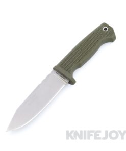 Demko Knives Fixed Blade FreeReign Clip Point 3V Blade with OD Green Rubberized Handles / Kydex Sheath