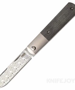 Enrique Pena X Series Front Flipper Barlow #2 Spey Blade Damasteel with Black Micarta