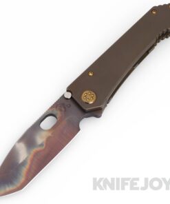 Medford Knives 187DPT D2 Vulcan Tanto Blade with Old School Bronze Handles/ Bronze Hardware and Clip