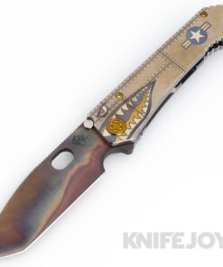Medford Knives 187DPT D2 Vulcan Tanto Blade with Tumbled Warthog/ Star-N-Bars/Rivets Handles/ Brz Hardware/ DLC Clip