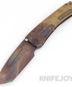 Medford Knives Marauder-H S45VN Vulcan Tanto Blade with Scorched Earth Handles/ Old School Brz Spring/ OSTumPVD Hardware and Clip