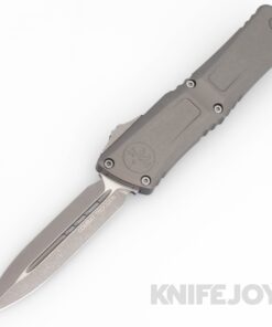 MICROTECH 1142-10APNC Combat Troodon III OTF Auto Double Edge Apocalyptic Standard Blade with Natural Clear Aluminum Handles