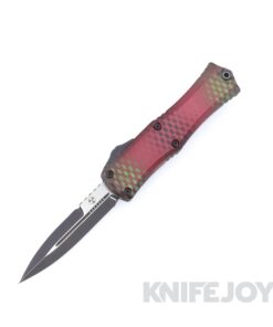 MICROTECH 1701M-1RDX51S Hera Mini II Auto OTF Standard Black Bayonet Blade with Red X-51 Aluminum Handles