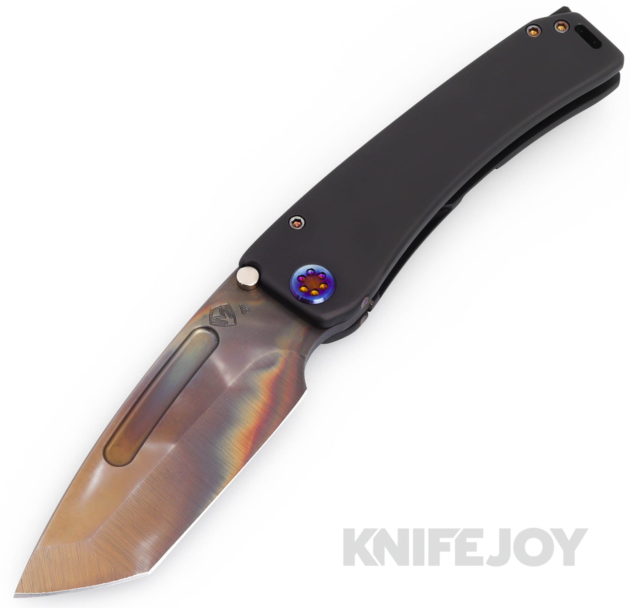 Medford Knives Marauder-H S45VN Vulcan Tanto Blade with DLC Contoured Handles/ Flamed Hardware/ DLC Flats Clip