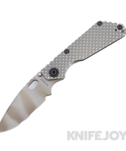 Mick Strider Custom Knives SnG Tiger Stripe Blade with Double Gunner Grip Titanium Handle