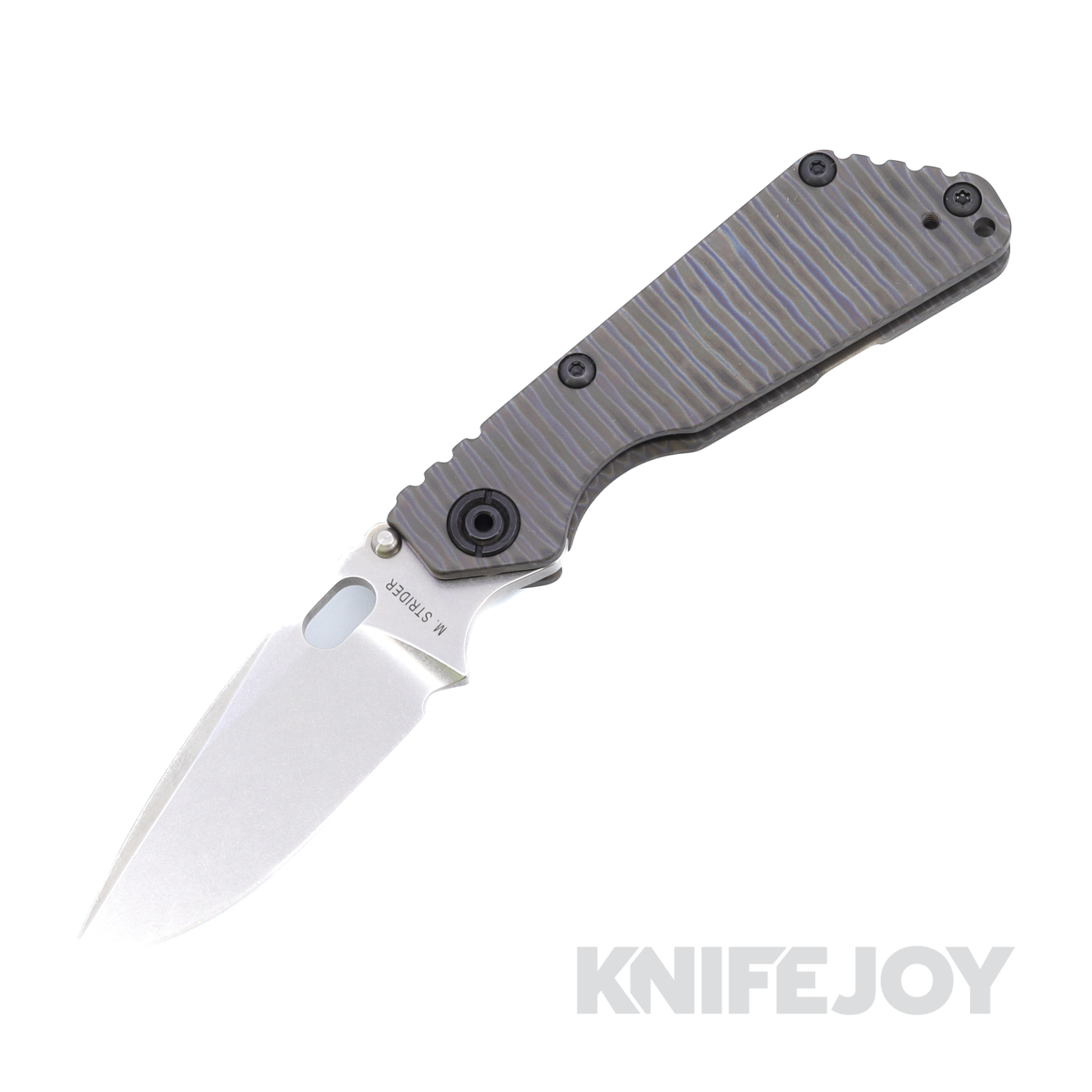 Mick Strider Custom Knives SnG Stonewashed Blade with Strider Stripe Titanium Handle