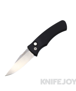 Pro-Tech Knives BSW25.Duke.1 Auto BLADE Show West 2025 Special Duke 2 Stonewash Magnacut Blade with Black Aluminum Handles and Clip / Gold Lip Pearl Button / Satin Hardware