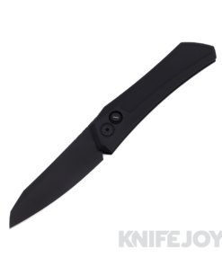 Pro-tech Knives DS103-OPERATOR Auto Sinkevich Design Oligarch Operator Auto Sterile DLC Black Magnacut Blade with Solid Black Aluminum Handles and Tritium Pushbutton / Black Hardware and Clip