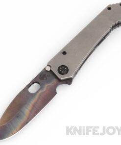 Medford Knives 187DP D2 Vulcan Drop Point Blade with Old School Tumbled Handles/ Black DLC Hardware/ DLC Clip