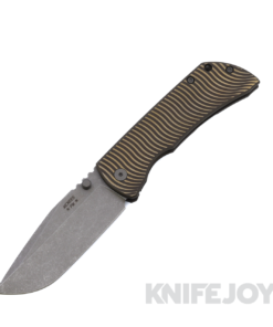 McNees Knives PM Mac2 3.5" Gen2 Magnacut Drop Point Blade with Swerve Pattern Bronze Anodized Handle and Hardware