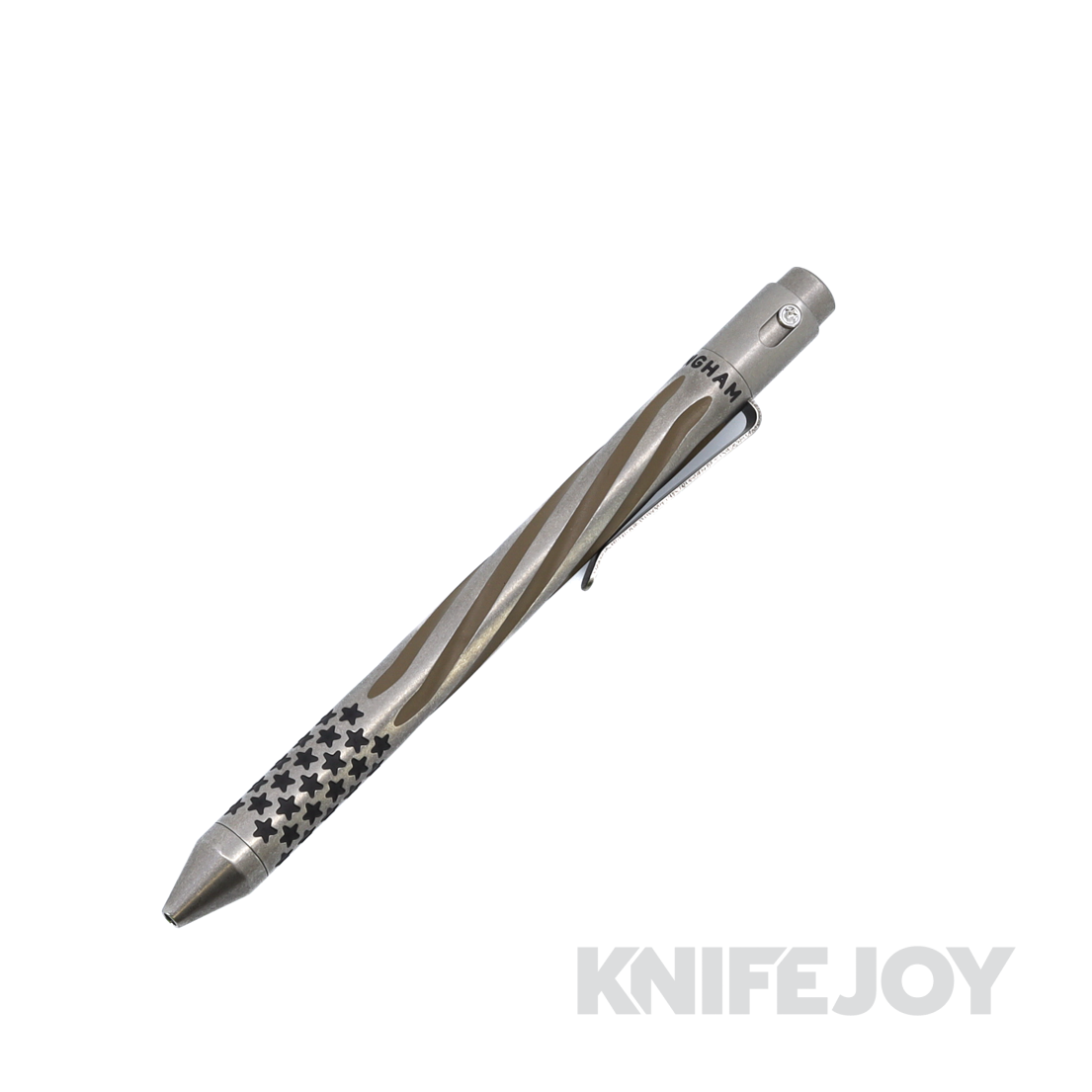 Nottingham Tactical Custom Cerakote TiButton Right Hand Single Lock G2 Full Size Spiral Flute with Stars Tumbled FDE and Black Cerakote