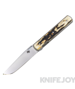 Brad Zinker Knives Urban Trapper 3.25 Linerlock Flipper CPM 154 Blade with Sambar Stag Scales