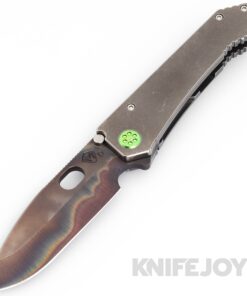 Medford Knives 187DP D2 Vulcan Blade with Tumbled Handles/ Green Hardware and Clip