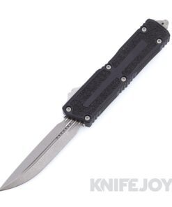 MICROTECH 1180-10AP Scarab II GEN III Auto OTF Double Edge Apocalyptic Standard Blade with Black Aluminum Handles