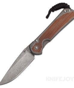Chris Reeve Knives Small Sebenza 31 Natural Canvas Micarta Inlay Drop Point Raindrop Damascus Knife with Double Silver Lugs