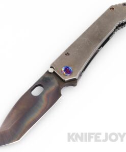 Medford Knives 187DP D2 Vulcan Tanto Blade with Tumbled Handles/ Flamed Hardware and Clip