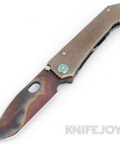 Medford Knives 187DP D2 Vulcan Tanto Blade with Tumbled Handles/ Green Hardware and Clip